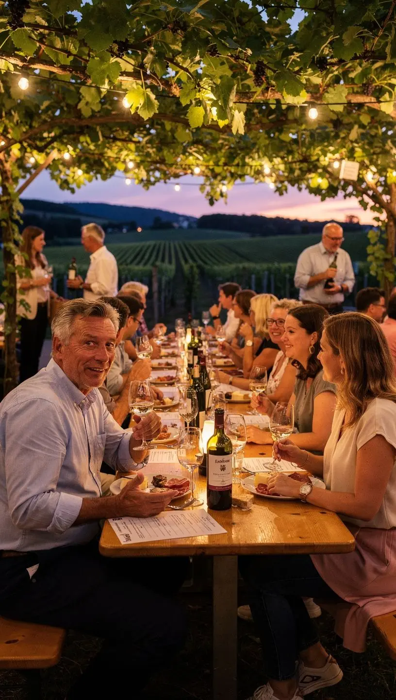Eine bunte Menschenmenge feiert ein traditionelles Volksfest mit Musik und Tänzen in einer malerischen deutschen Stadt.